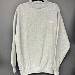 Vintage men's Large Pro-Spirit grey mock neck long sleeve athletic sweatshirt